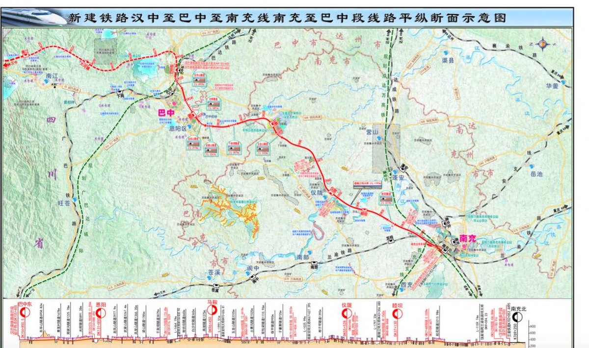 汉巴南铁路最新路线图