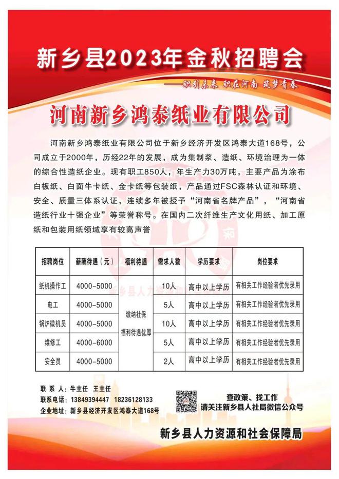 新乡市人才网最新招聘信息